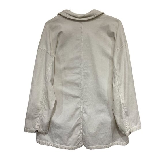 Anthropologie Pilcro Oversized Corduroy Blazer Jacket Ivory Size Large - Picture 2 of 10